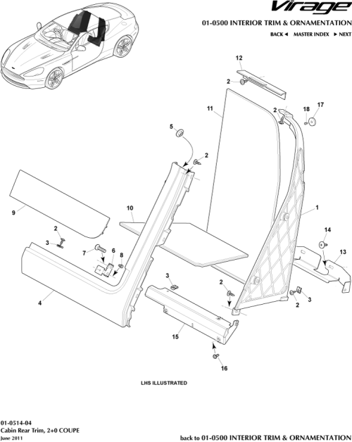 Part Diagram for Aston Martin 8D33-0465A02-AE