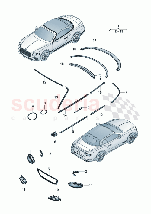 Part Diagram for Bentley 3SD821273E