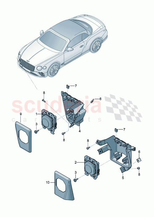 Part Diagram for Bentley 3SD907541C