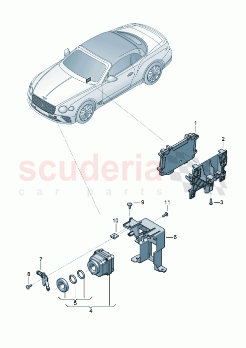 Part Diagram for Bentley 3SD806295