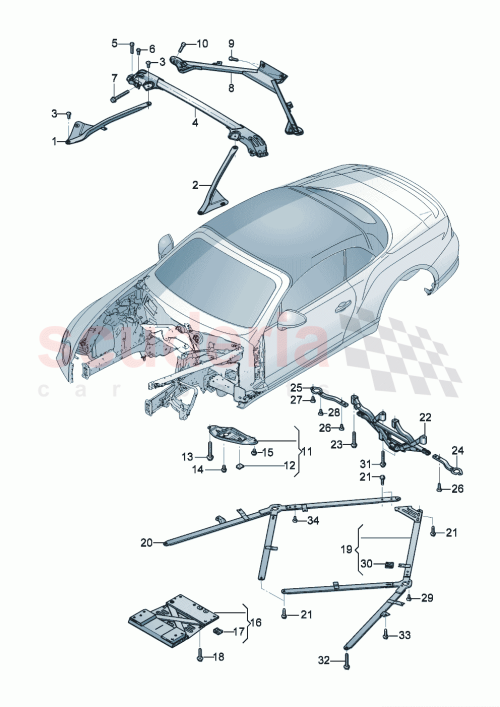 Part Diagram for Bentley 3SD806151C