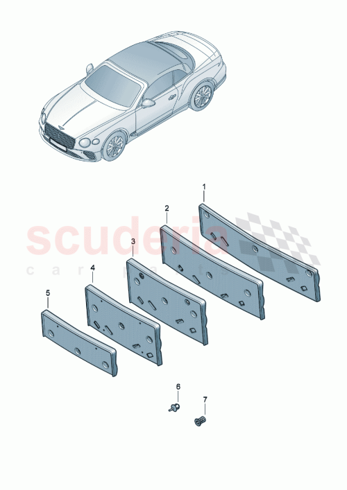 Part Diagram for Bentley 3SD 807 287 T