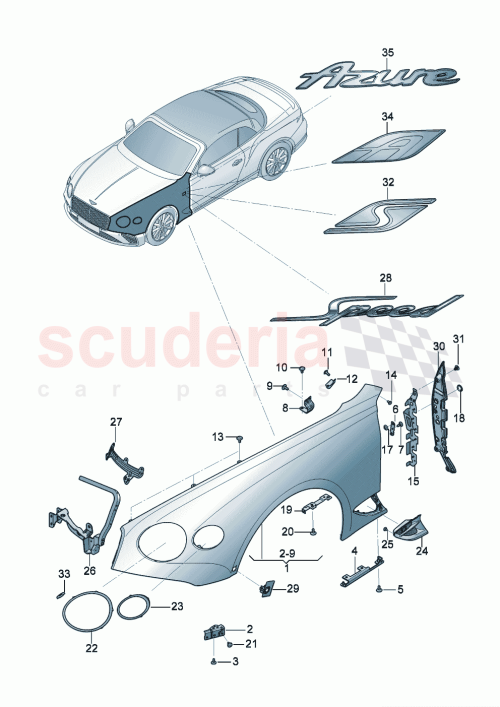 Part Diagram for Bentley 36A853688AM
