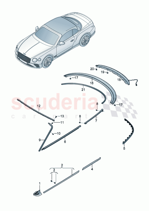 Part Diagram for Bentley 3SD853072E