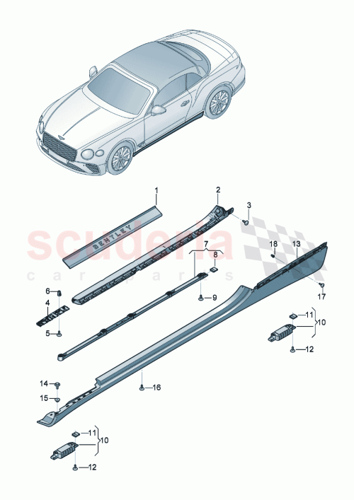 Part Diagram for Bentley 3SD853537M