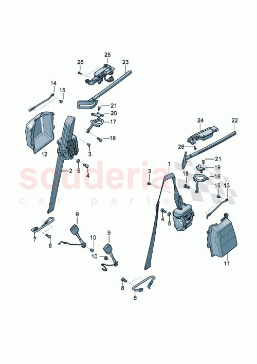Part Diagram for Bentley 3SB 857 705 E