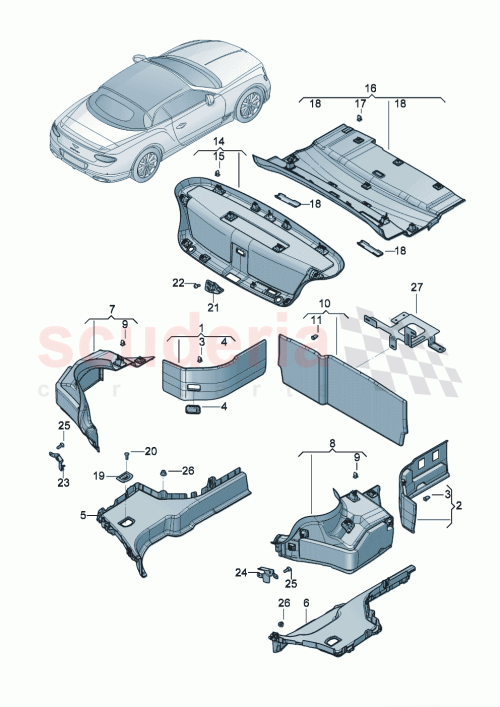 Part Diagram for Bentley 3SD863253A