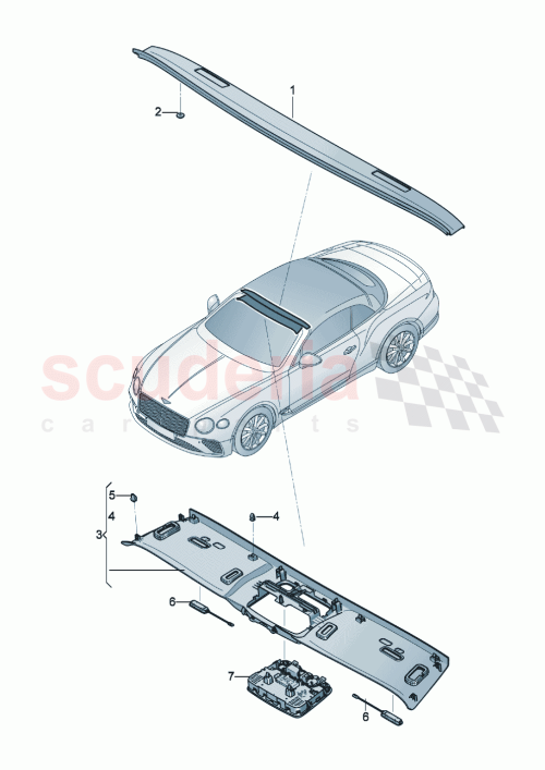 Part Diagram for Bentley 3SD 867 496 D