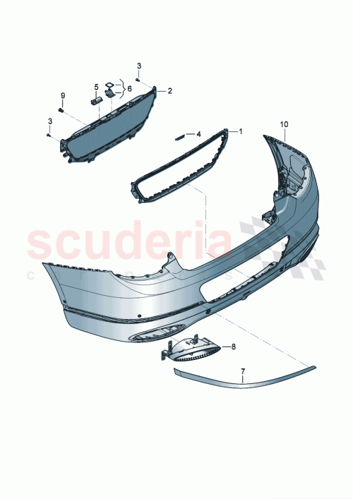 Part Diagram for Bentley 3SD807977B