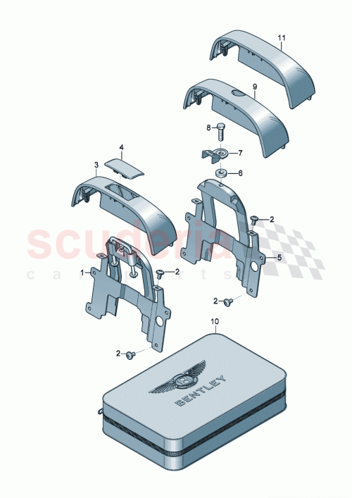 Part Diagram for Bentley 3SD601705