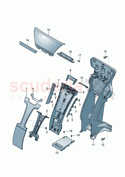 Part Diagram for Bentley 3SD 858 079