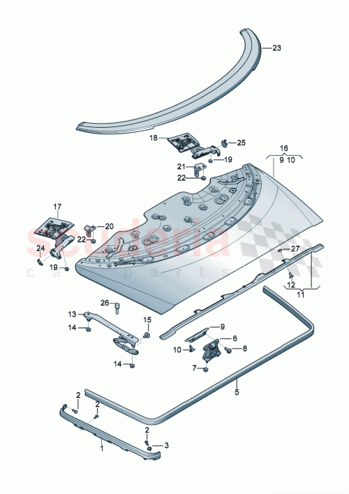 Part Diagram for Bentley 3SD825436