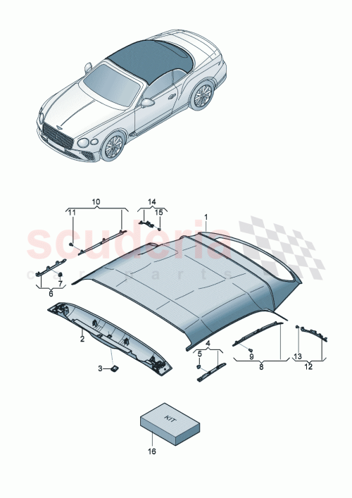 Part Diagram for Bentley 3SD871198