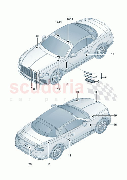 Part Diagram for Bentley 3SA000101A