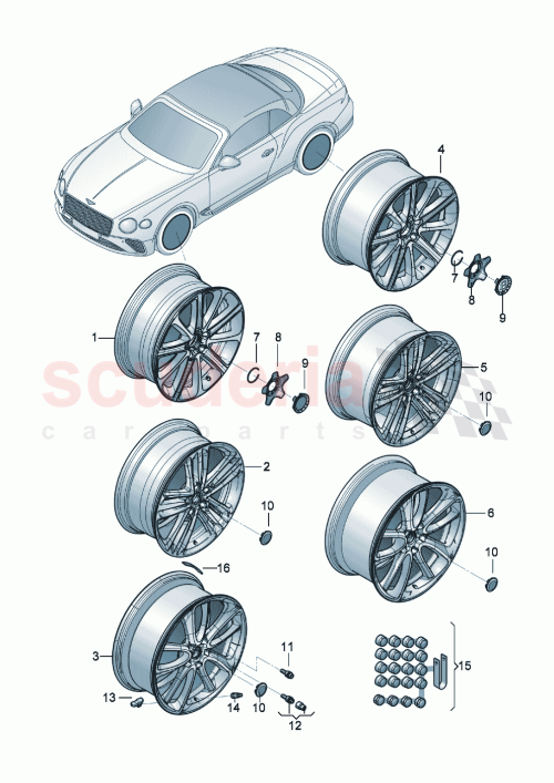 Part Diagram for Bentley 3SA601159C
