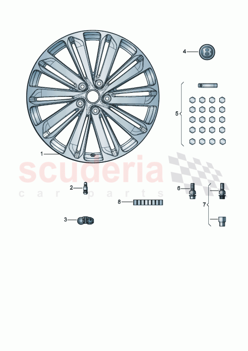 Part Diagram for Bentley 3SA601025AQ
