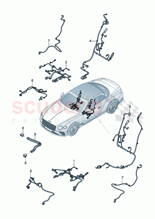Part Diagram for Bentley 3SB971080F