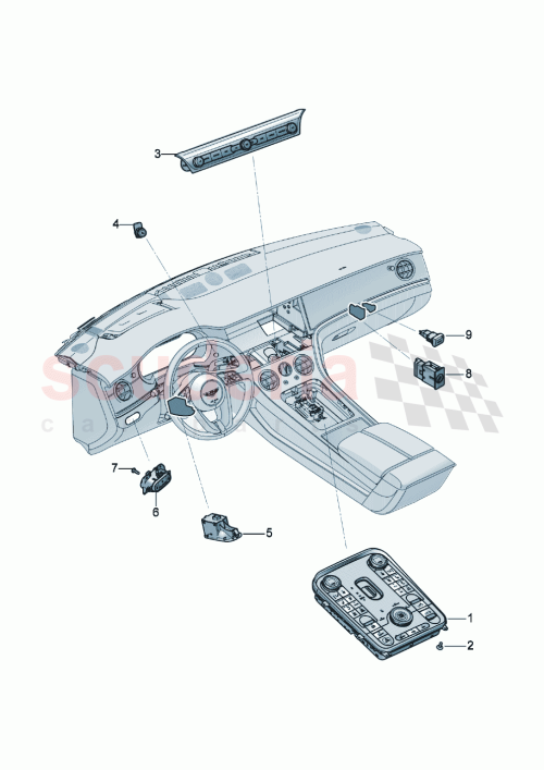 Part Diagram for Bentley 3SD959672BB