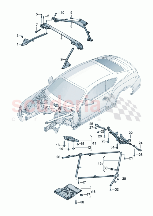 Part Diagram for Bentley 971814588B