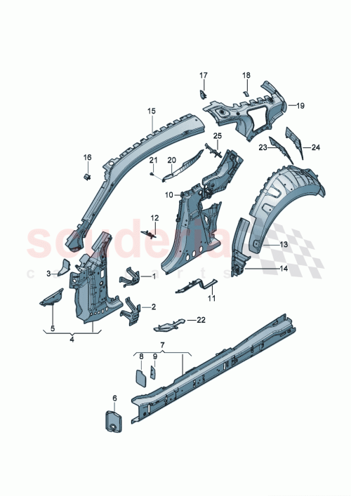 Part Diagram for Bentley 3SD 810 730 D