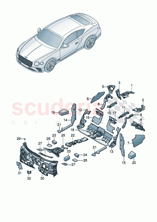 Part Diagram for Bentley 3SD863814
