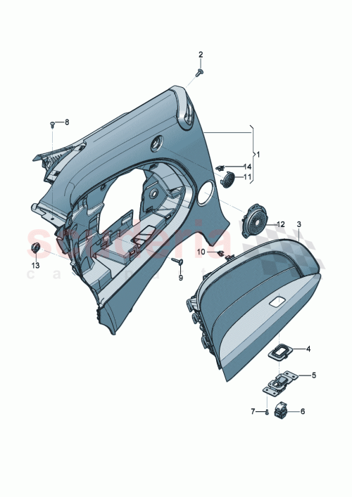 Part Diagram for Bentley 3SD868600