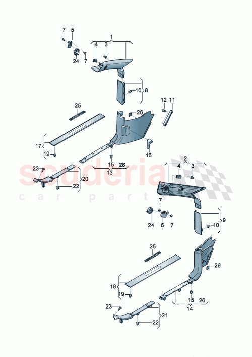 Part Diagram for Bentley 3SD867719AC