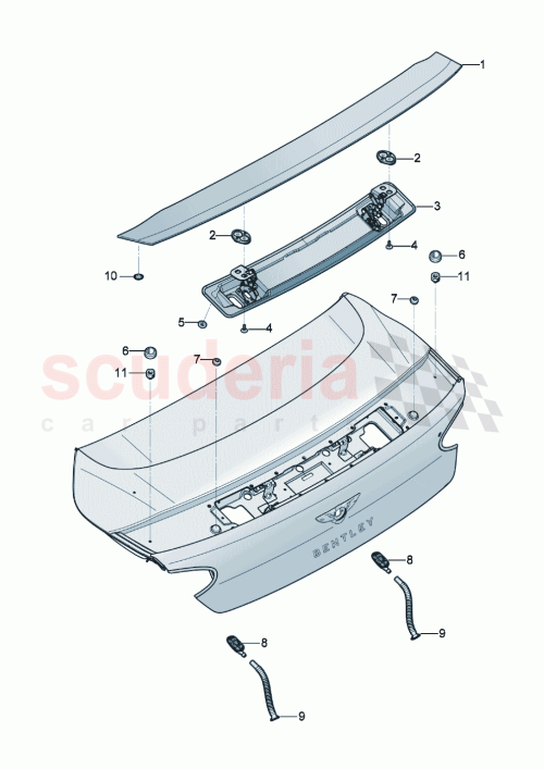 Part Diagram for Bentley 8S0827470B