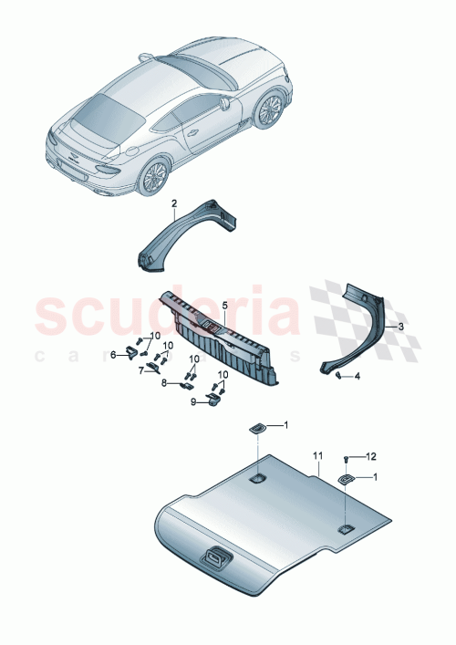 Part Diagram for Bentley 3SD853595G