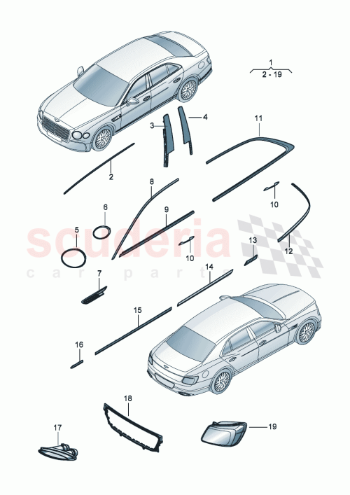 Part Diagram for Bentley 3SE253682A