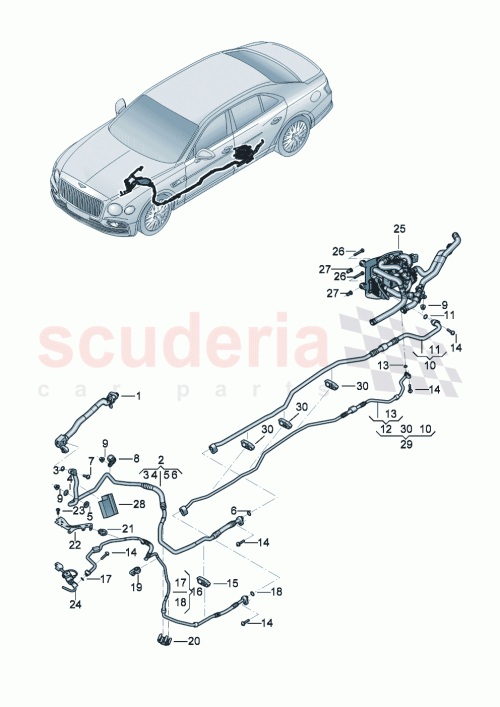 Part Diagram for Bentley 3SE260705A