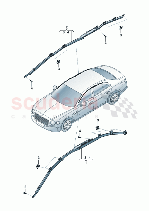 Part Diagram for Bentley 3SE880741E