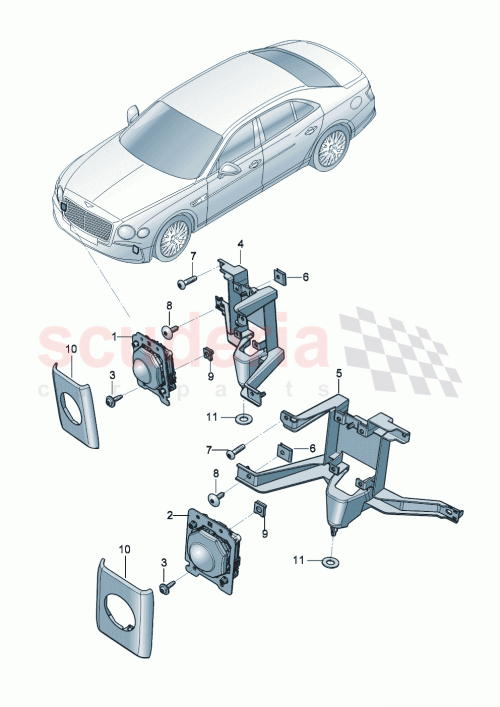 Part Diagram for Bentley 3SE907561B