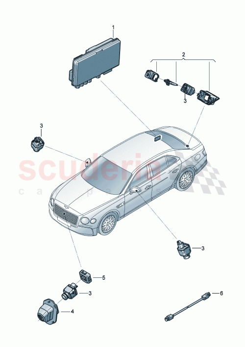 Part Diagram for Bentley 3SE807045G