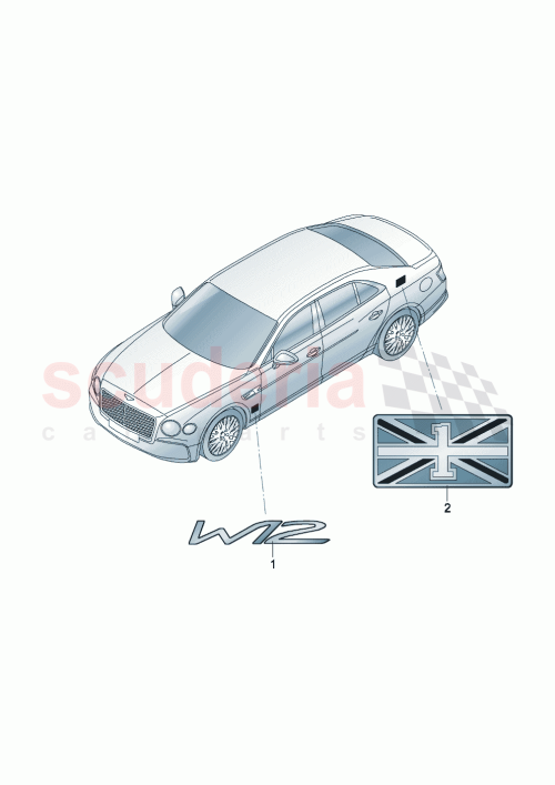 Part Diagram for Bentley 3SA853688D