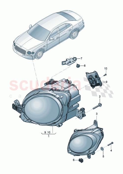 Part Diagram for Bentley 3SE953042H