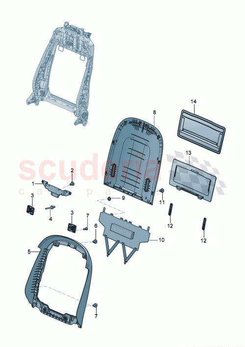 Part Diagram for Bentley 3SE882811B