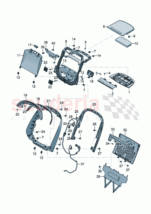 Part Diagram for Bentley 3SE 881 479 B