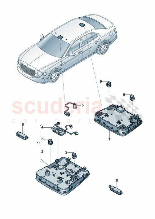Part Diagram for Bentley 4M0947292A