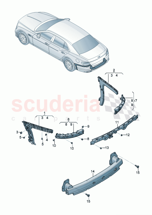 Part Diagram for Bentley 3SE807458A