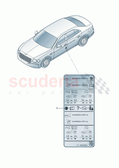 Part Diagram for Bentley 3SE010000FT