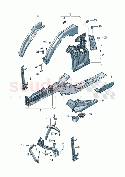 Part Diagram for Bentley 3SD821414D