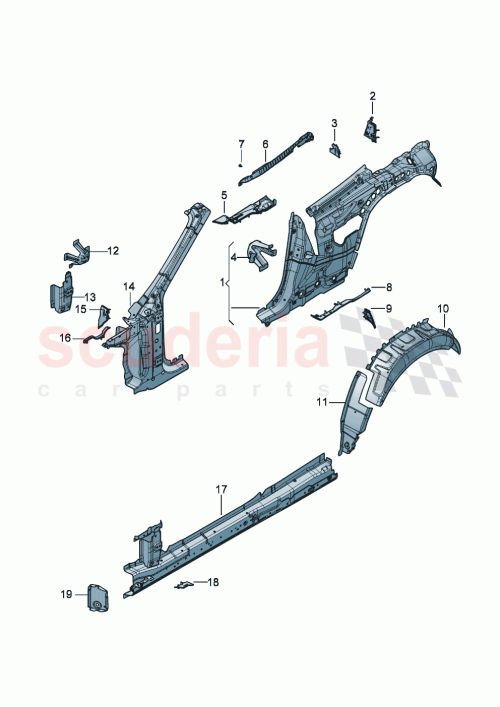 Part Diagram for Bentley 3SD809617B