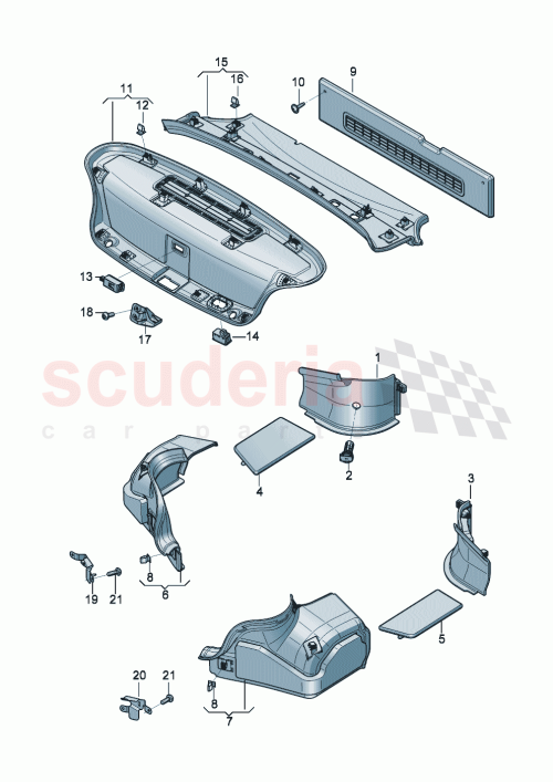 Part Diagram for Bentley 3SD867430M