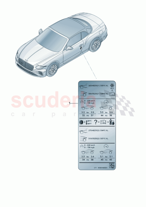 Part Diagram for Bentley 3SD010000KP