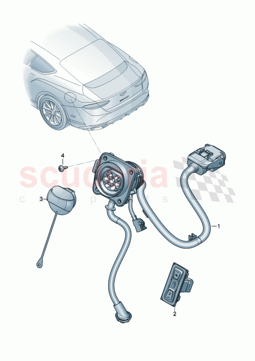 Part Diagram for Bentley 3SD971676P