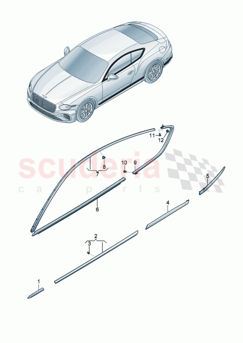Part Diagram for Bentley 3SD853766B