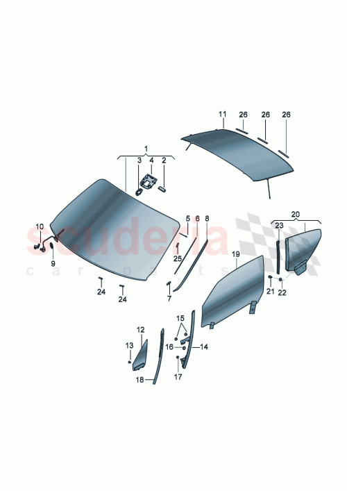 Part Diagram for Bentley 3SD845297M