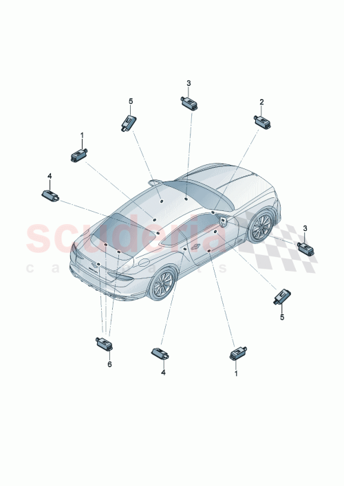 Part Diagram for Bentley 3SD862505A