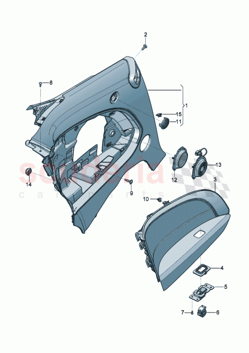 Part Diagram for Bentley 3SD 868 600 B